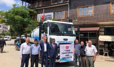 PAZARYERİ BELEDİYESİNE SIFIR KİLOMETRE VİDANJÖR HİBE EDİLDİ