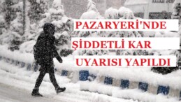 PAZARYERİ KAYMAKAMLIĞI’NDAN ŞİDDETLİ KAR YAĞIŞI UYARISI