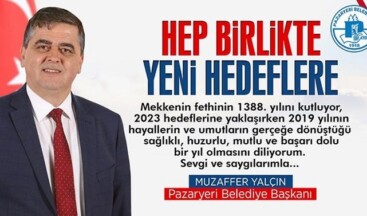 BELEDİYE BAŞKANI MUZAFFER YALÇIN’IN YENİ YIL MESAJI