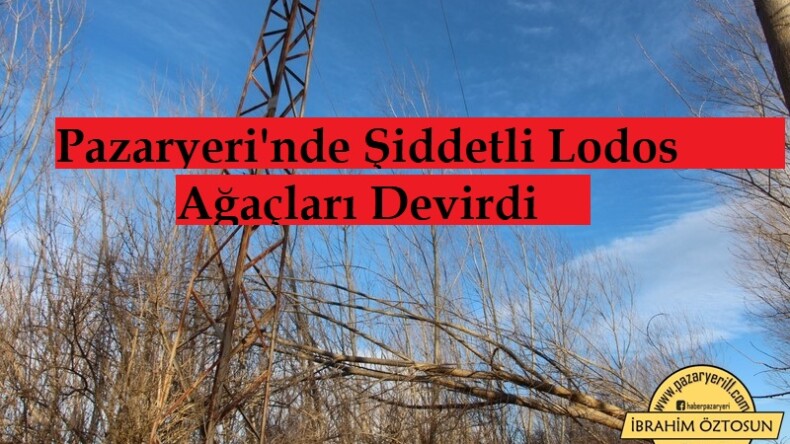 PAZAYERİ İLÇESİNDE ŞİDDETLİ LODOS ZARAR VERDİ