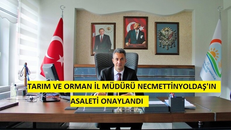 NECMETTİN YOLDAŞ, ASALETEN BİLECİK İL TARIM VE ORMAN MÜDÜRÜ OLDU