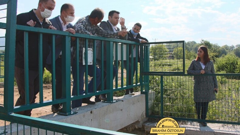 Pazaryeri ilçesinde selden ve yağıştan zarar gören arazilerde inceleme yapıldı