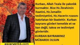 KURBAN BAYRAMINIZ MÜBAREK OLSUN(PAZARYERİ HABER)