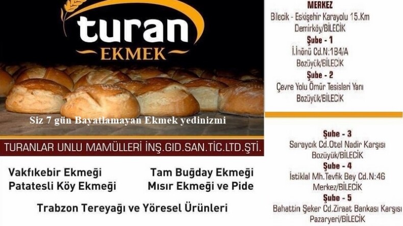 TURAN EKMEK KALİTEDEN ÖDÜN VERMİYOR