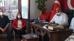 Başkan Tekin ve Ak Parti Teşkilatından MHP İlçe Teşkilatına ziyaret