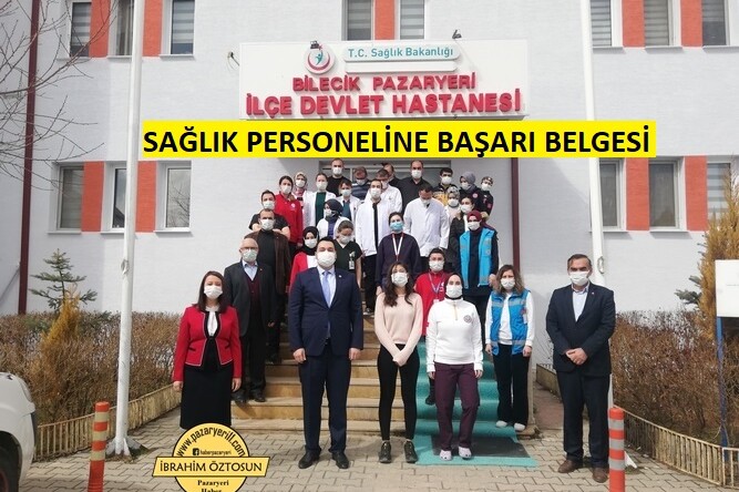 Pazaryeri Kaymakamı Çırak’tan Sağlık Çalışanlarına Başarı Belgesi