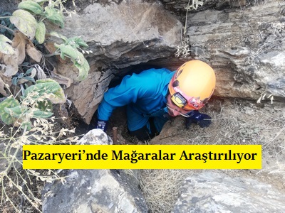 Pazaryeri’nde Mağaralar Araştırılıyor