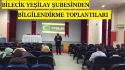 BİLECİK YEŞİLAY ŞUBESİ GÖNÜLLÜ FORMATOR VE REHBER ÖĞRETMENLERE BİLGİLENDİRME TOPLANTISI YAPTI