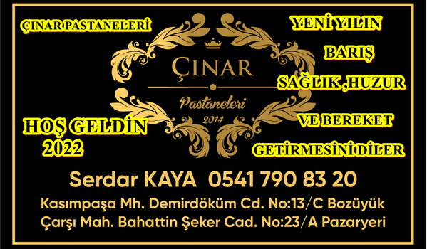 ÇINAR PASTANELERİ’NİN YENİ YIL MESAJI