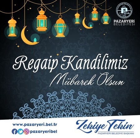 Pazaryeri Belediye Başkanı Tekin’in Regaip Kandil Kutlaması
