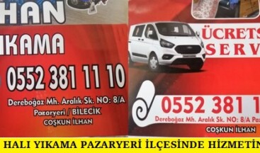 PAZARYERİ’NDE TURHAN HALI YIKAMA HALKIN HİZMETİNDE