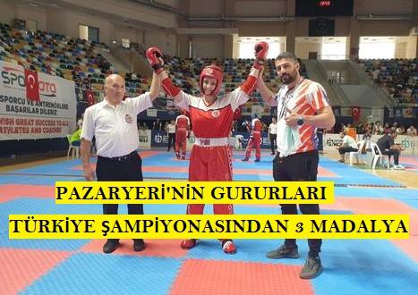 Pazaryeri Kick Boks Takımı Türkiye Şampiyonasından 3 Madalya ile döndü