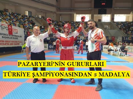 Pazaryeri Kick Boks Takımı Türkiye Şampiyonasından 3 Madalya ile döndü