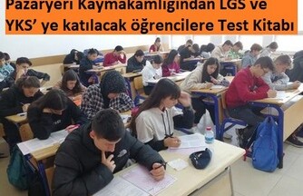 Pazaryeri Kaymakamlığından LGS ve YKS’ ye katılacak öğrencilere Test Kitabı