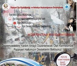 Pazaryeri İlçesinde Depremzedeler İçin Kermes Düzenlenecek
