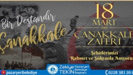Pazaryeri Belediye Başkanı Zekiye Tekin’in 18 Mart Çanakkale Zaferi Mesajı.