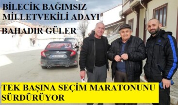 TEK BAŞINA SEÇİM MARATONUNU SÜRDÜRÜYOR
