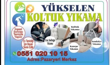 PAZARYERİ’NDE “YÜKSELEN KOLTUK YIKAMA” HİZMETE BAŞLADI