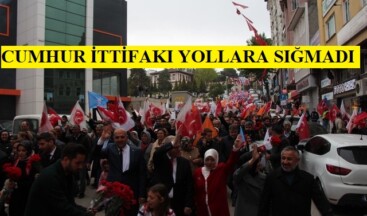 BİLECİK CUMHUR İTTİFAKI KORTEJİ BİLECİK YOLLARINA SIĞMADI