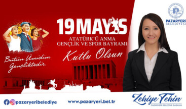 Pazaryeri Belediye Başkanı Tekin’in 19 Mayıs Kutlama Mesajı ..