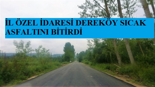 İL ÖZEL İDARESİ TARAFINDAN DEREKÖY YOLU SICAK ASFALTI BİTİRİLDİ