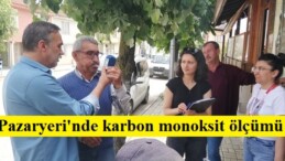 Pazaryeri’nde karbonmonoksit ölçümü