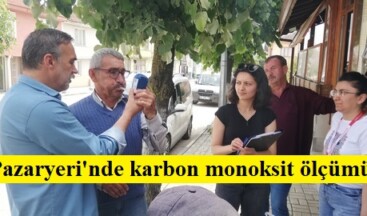 Pazaryeri’nde karbonmonoksit ölçümü