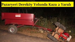 Pazaryeri Dereköy Yolunda Kaza 2 Yaralı