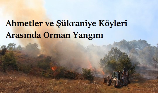 Ahmetler ve Şükraniye Köyleri Arasında Orman Yangını