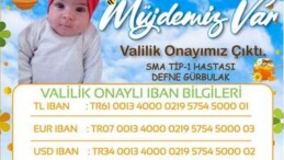 Sma Tip-1 hastası Defne bebek için Tüm Türkiye el ele