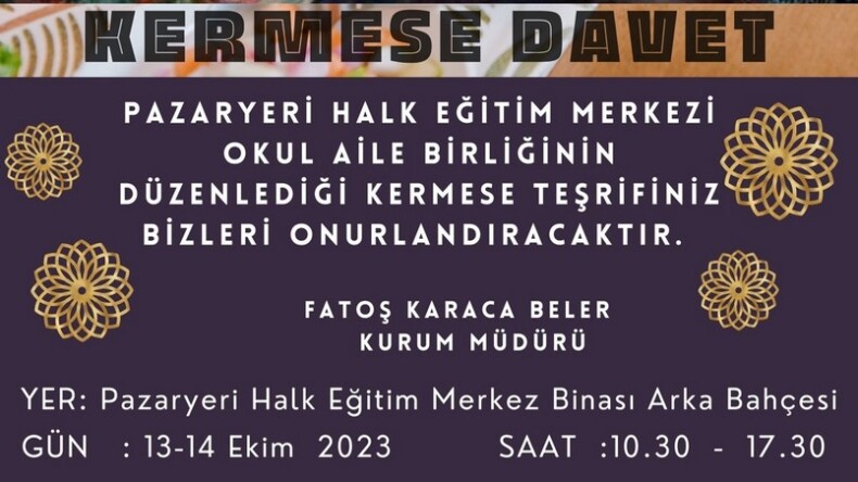 PAZARYERİ HALK EĞİTİM MERKEZİNDEN KERMES