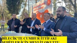 BİLECİK’TE CUMA NAMAZI ÇIKIŞI CUMHUR İTTİFAKINDAN MEVLİT