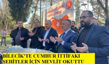 BİLECİK’TE CUMA NAMAZI ÇIKIŞI CUMHUR İTTİFAKINDAN MEVLİT