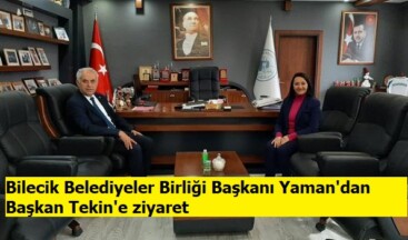 Bilecik Belediyeler Birliği Başkanı Yaman’dan Başkan Tekin’e ziyaret