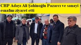 CHP Adayı Ali Şahinoğlu Pazarcı ve sanayi esnafını ziyaret etti