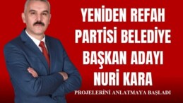 Yeniden Refah Belediye Başkan Adayı Nuri Kara’nın Projalerini açıklıyor