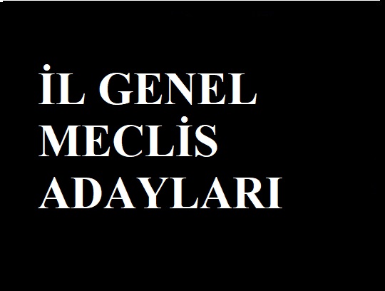 İL GENEL MECLİS ADAYLARI