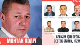 HAMİT YAVAŞ YÜZBAŞI MAHALLESİ MUHTAR ADAYLIĞINI AÇIKLADI