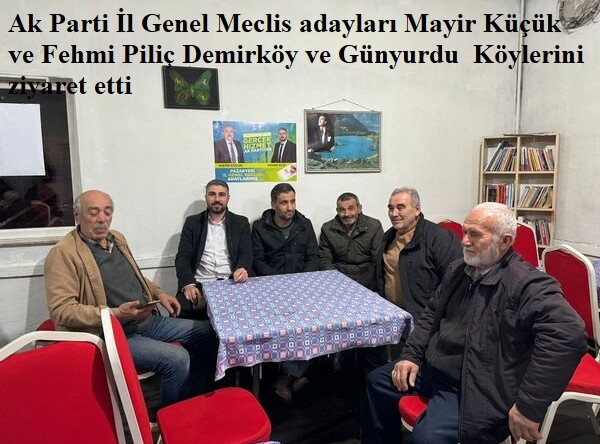 Ak Parti İl Genel Meclis adayları Demirköy ve Günyurdu Köylerini ziyaret etti