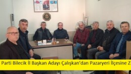 Ak Parti Bilecik İl Başkan Adayı Çalışkan’dan Pazaryeri İlçesine Ziyaret