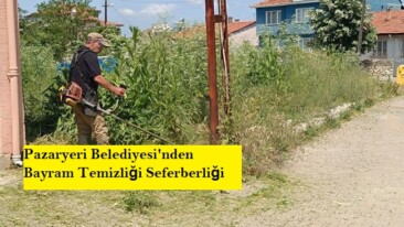 Pazaryeri Belediyesi’nden Bayram Temizliği Seferberliği