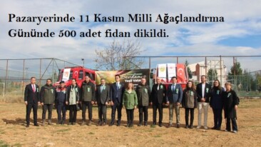 Pazaryeri’nde “Yeşil Vatan” Seferberliğiyle 500 Fidan Toprakla Buluştu