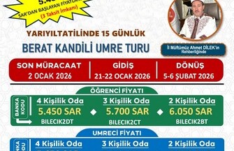 Bilecik İl Müftülüğünden Berat Kandiline Özel Umre Organizasyonu