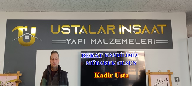 Ustalar Ticaret Kadir Usta’nın Berat Gecesi Mesajı
