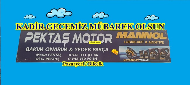 Pektaş Motor Kadir Gecesi Mesajı