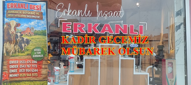 Erkanlı İnşaat ve Besicilik’in Kadir Gecesi Mesajı