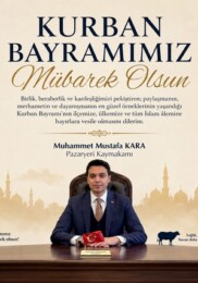 Pazaryeri Kaymakamı Muhammet Mustafa Kara’nın Kurban Bayram Mesajı