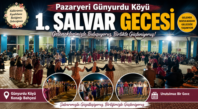 Günyurdu Köyü’nde İlk Şalvar Gecesi Coşkusu Yörük Kültürü Gecede Yaşatıldı
