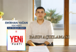 Emirhan Yağan, Yeni Parti Pazaryeri İlçe Başkanlığına adaylığını açıkladı